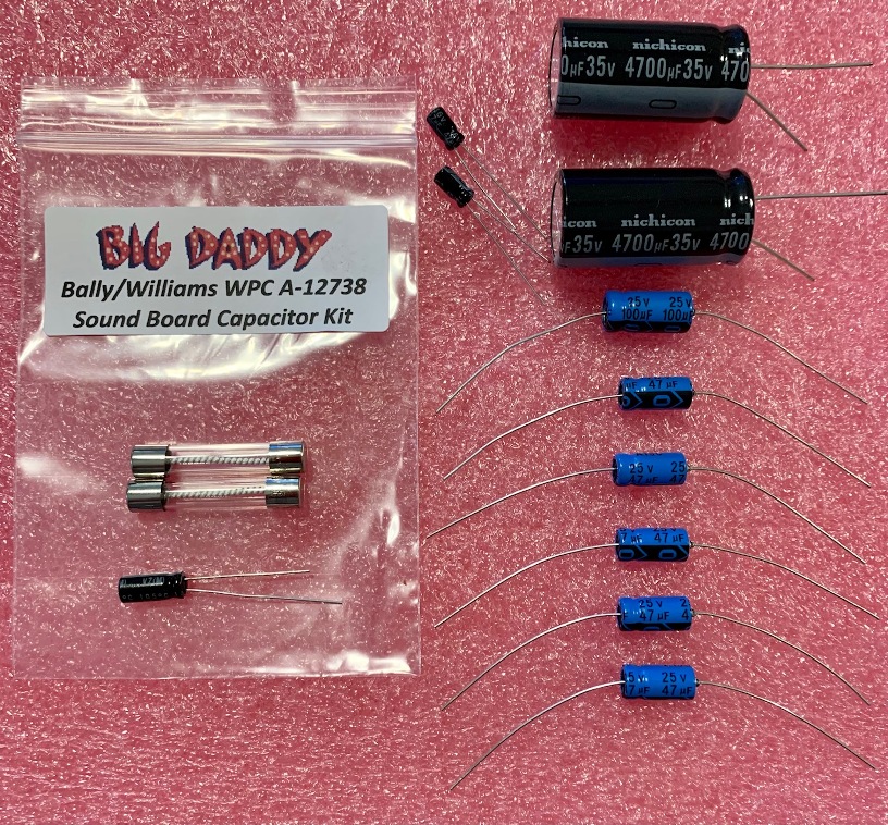 Bally/Williams WPC Capacitor Kit for Audio Board A-12738